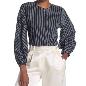 NWT Club Monaco Stripe Combo Shirt XS blue